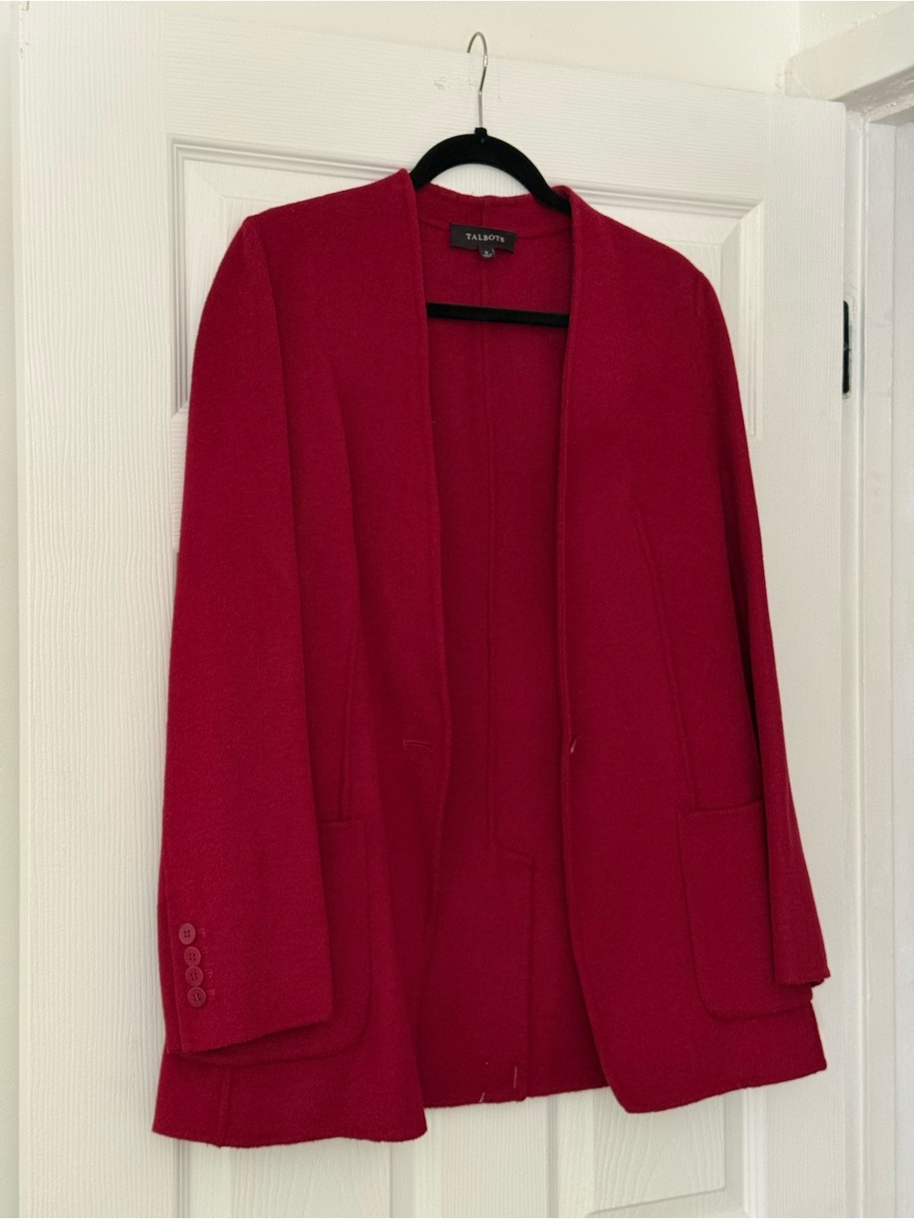 Talbots Raspberry-Red Single-Button Blazer - Picture 6 of 9